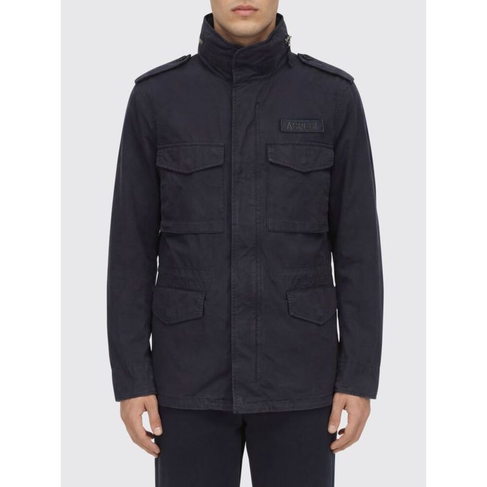Aspesi Coat Men Blue